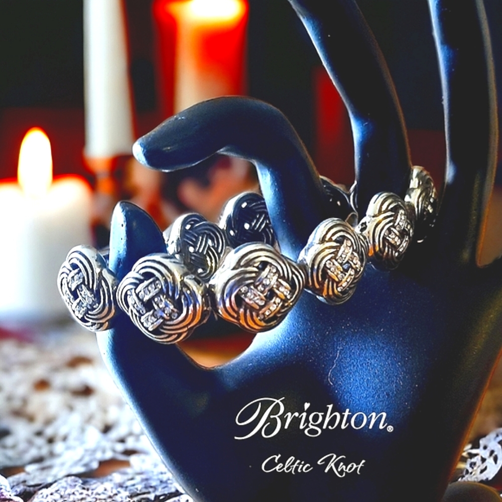 BRIGHTON Celtic Knot Silver and Crystal Bracelet